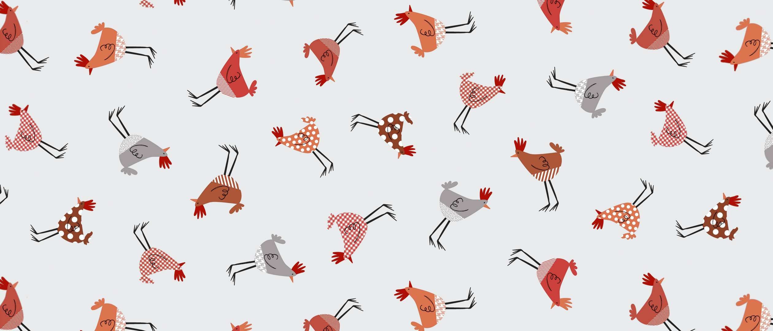 Home Expressions Funky Chikens Red Wipe Clean Vinyl Table Cloth/Protector Textile Backing, With Polkadots, Gingham check (Oval 137cm x 183cm)