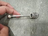 Vista 4 de Round Honey Spoon made of 925 Sterling Silver, Honeycomb Nature beauty design, Custom engraving spoon baby shower gift Nadav Art Handmade By Avi