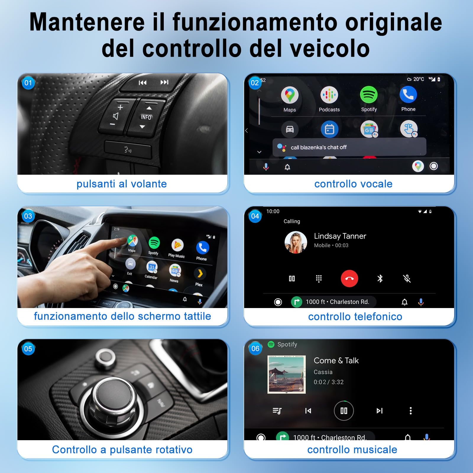 Adattatore Senza Fili Android Auto, Dongle USB C/USB per Autoradio Cablato OEM, Adattatore Wireless Compatibile con il 98% delle Auto
