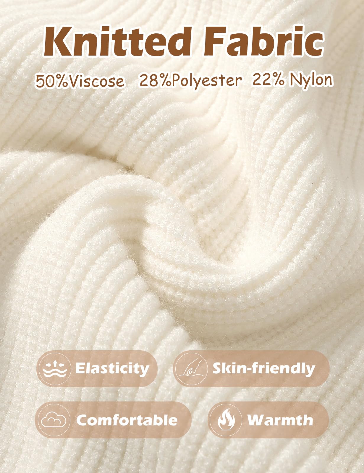 Vijamiy Maglione Donna Collo Rotondo Maglia Moda e Tempo Libero Sweatshirt Elegante Maglione Cashmere Pullover Autunnale Invernale Maglione Caldo