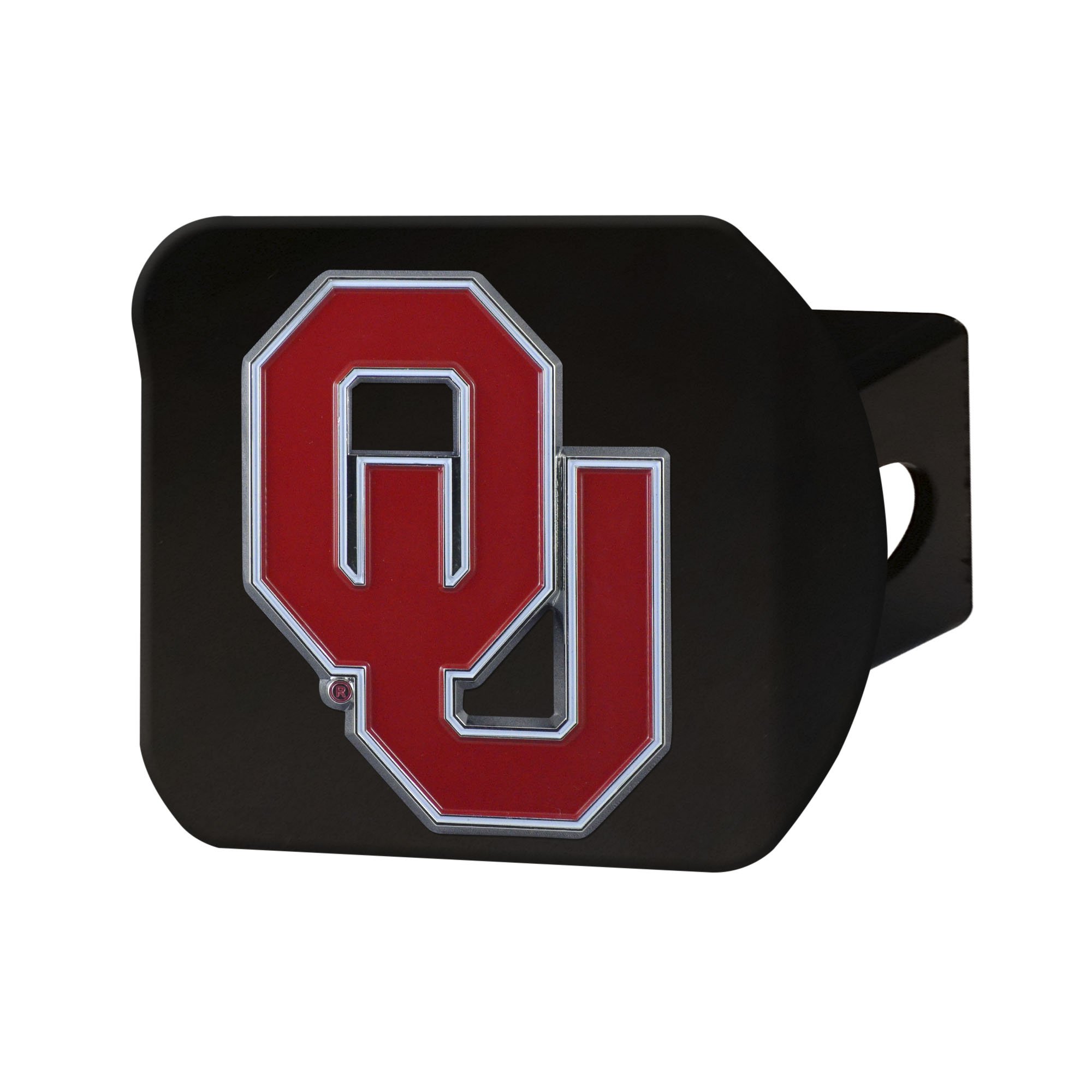 FANMATS 22624 Oklahoma Sooners Black Metal Hitch Cover - 3D Color Emblem