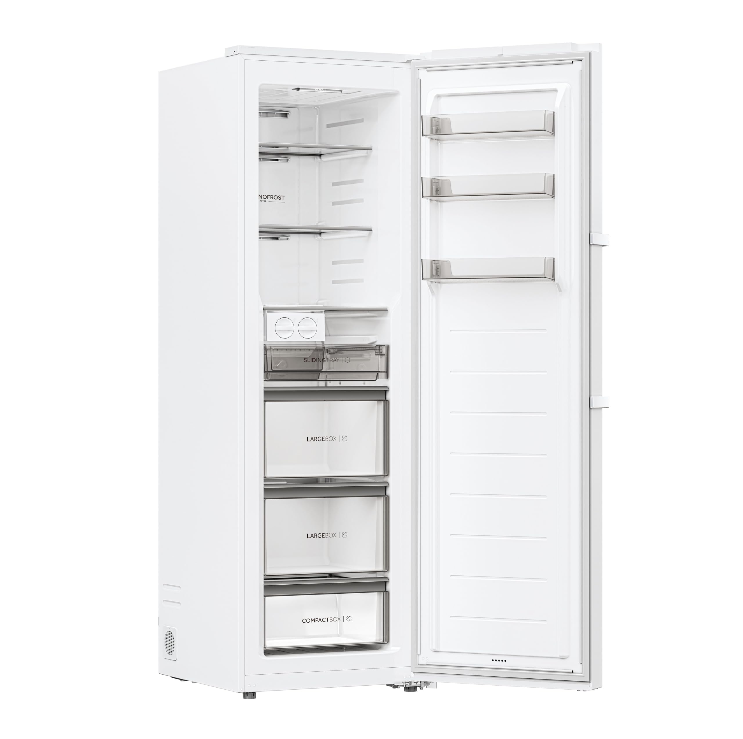 Haier Congelatore con sbrinamento automatico e macchina per cubetti di ghiaccio I Instaswitch H4F306WDH1 I Total No Frost congelatore, capacità 301 l, utilizzabile anche come frigorifero I Freezer con