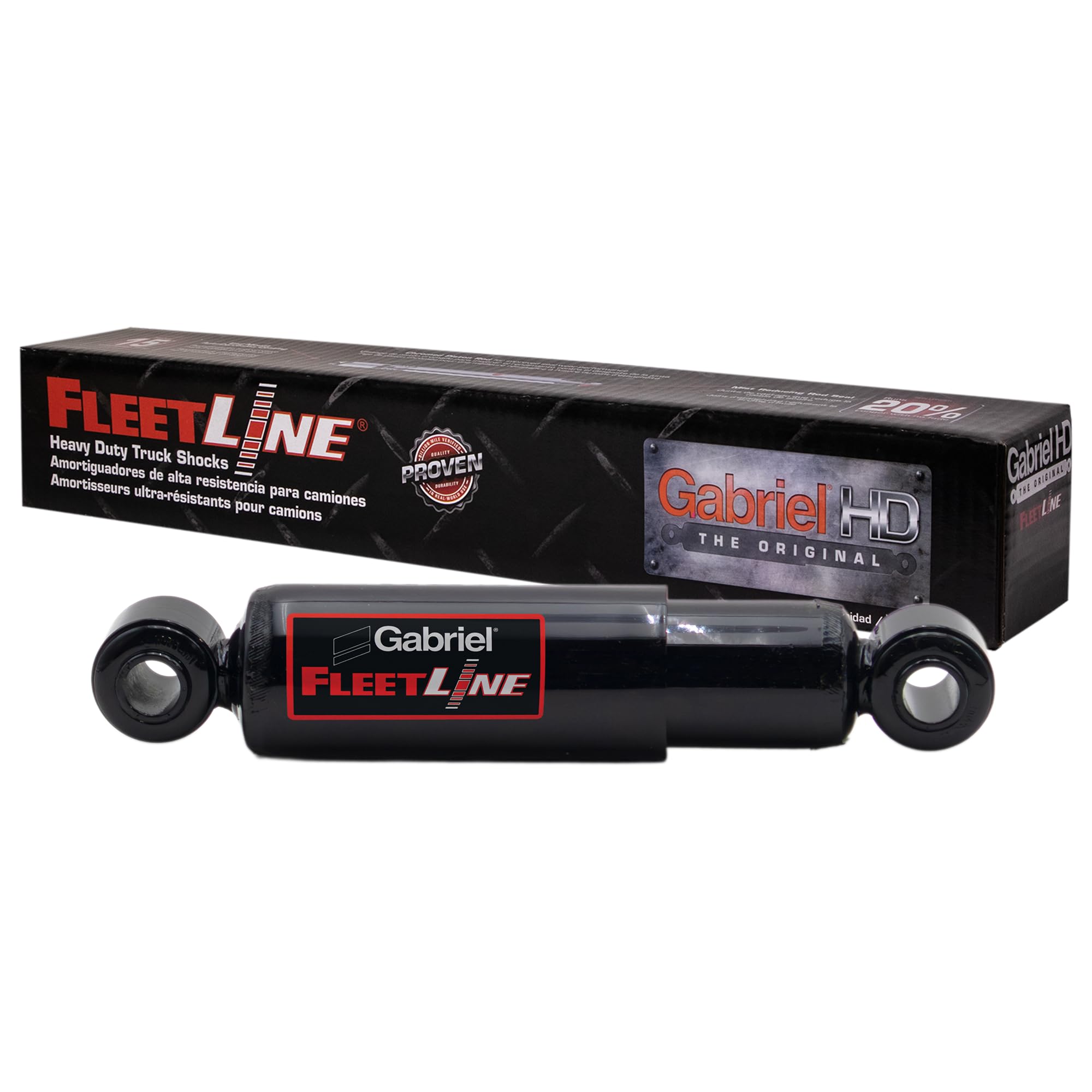 Gabriel 83150 FleetLine HD Truck Rear Shock Absorbers fits All SAF Holland Trailer Air Suspension; CB, CBX, CBXAN, CBXAS, RL, RLU; OEM# 665765, 90045576, 90045381, 90045607, S-23290, B23290