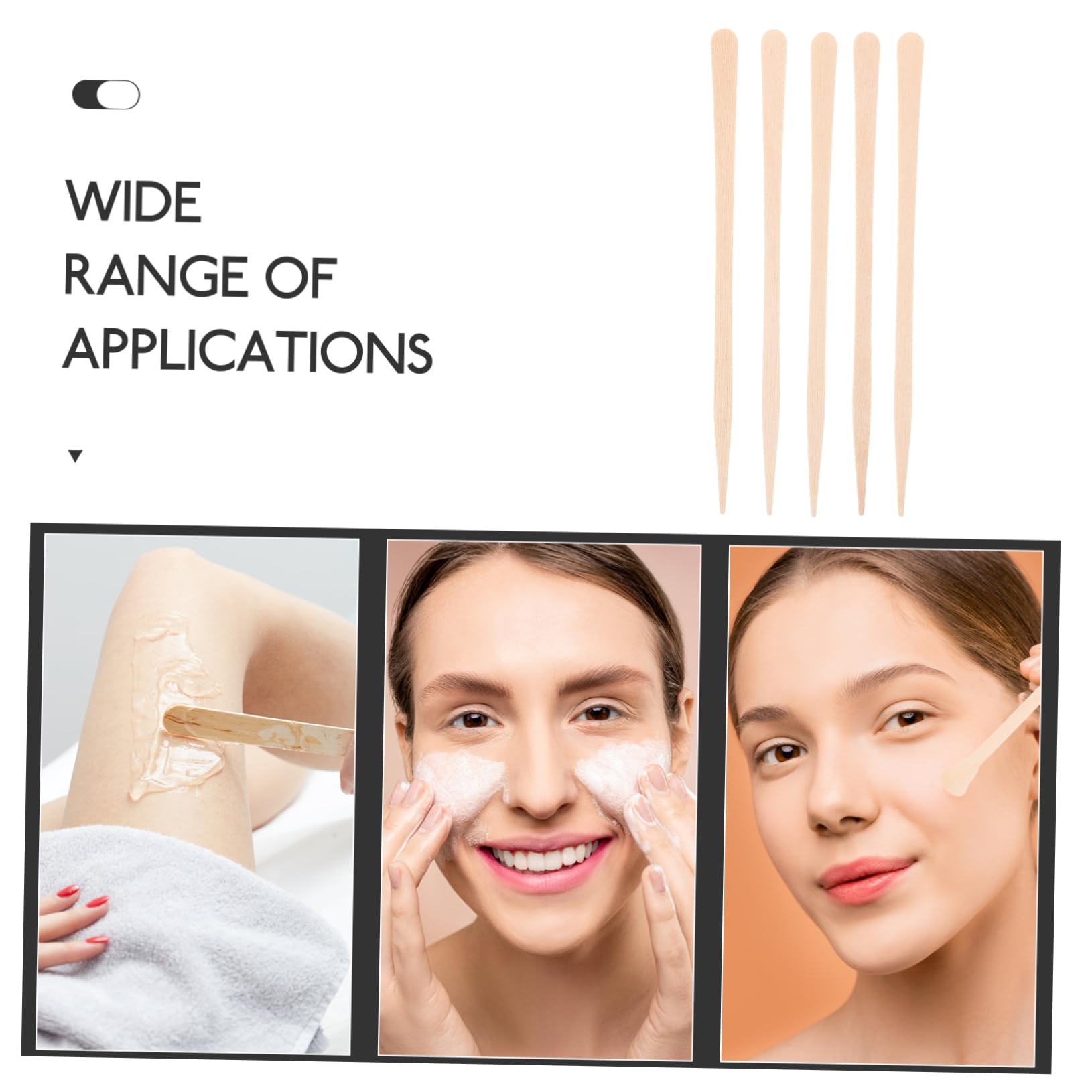 FOMIYES Personal Care Appliances 100pcs Wooden Wax Stick Applicators for All Areas