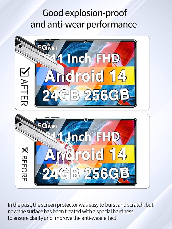 Protector de Pantalla para UJJ U7 Tablet 11 Pulgadas, 2 Unidades miniatura 3