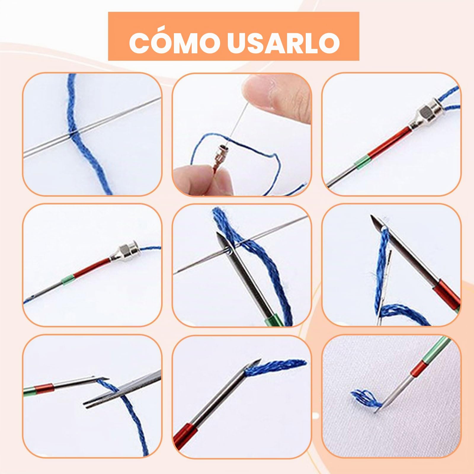 Aguja Magica de Bordar, 35 Piezas Kit de Agujas para Bordar Perforación DIY Kit de Bordado con Aguja de Punzón, Kit para Bordar con Aguja Magica para Principiantes de Bricolaje Adultos Niños