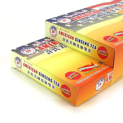 Miniatura 4 de Hsu's Ginseng SKU 1038  Té de ginseng americano, 40 unidades  Ginseng americano cultivado del condado de Marathon, Wisconsin, EE. UU.   Caja de 40