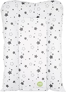 babyCalin Matelas à Langer Flocons Etoiles Grises 50 x 70 cm