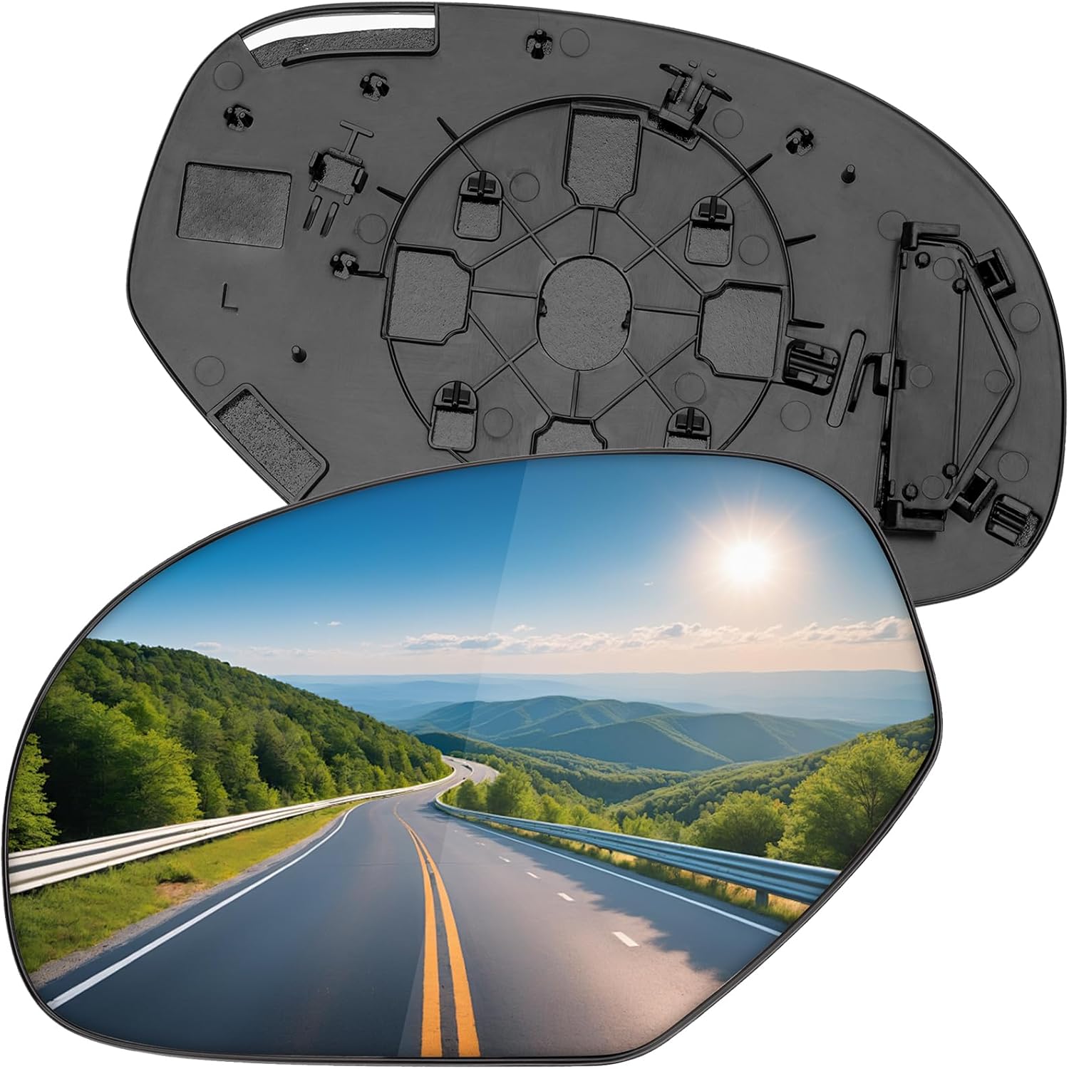 Driver Side Mirror for Chevrolet Chevy Silverado Suburban Tahoe Avalanche, for Cadillac Escalade, for GMC Sierra Yukon, 2007-2014 - Left Side Mirror Glass, Rear View Mirrors Glass No Function