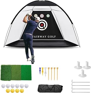 Golf Practice Net 10x7ft for Garden with Mat - Driving Net