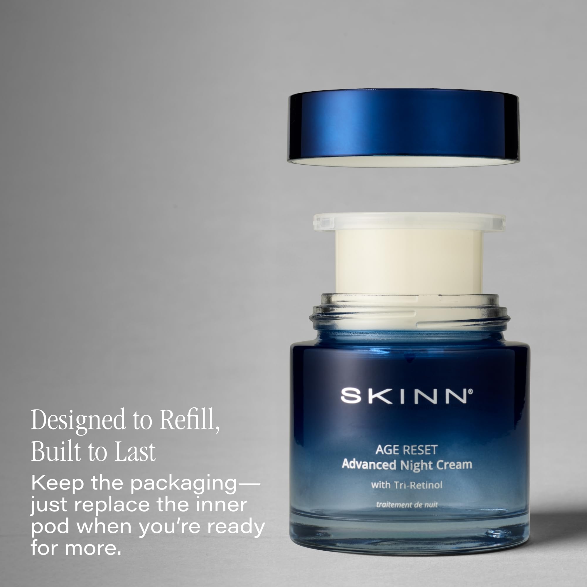 SKINN Advanced Night Cream with Tri-Retinol Complex, Bakuchiol & Peptides