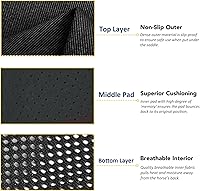 Vista 4 de Harrison Howard Dyna-Sorb - Almohadilla de media silla de montar con memoria de absorción de impactos para caballo