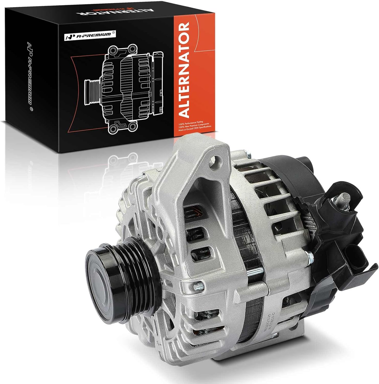 A-Premium Alternator Compatible with Ford Focus 2012-2018 2.0L, 12V 150A 4-Groove Decoupler Pulley Clockwise, Replace# FG15S065, BV6T-10300-EA