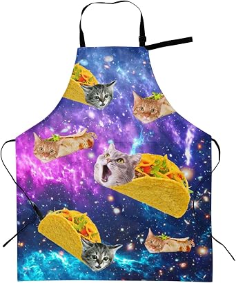 Gianlaima Funny Adjustable Apron with 2 Pockets for Cooking Chef Men Women