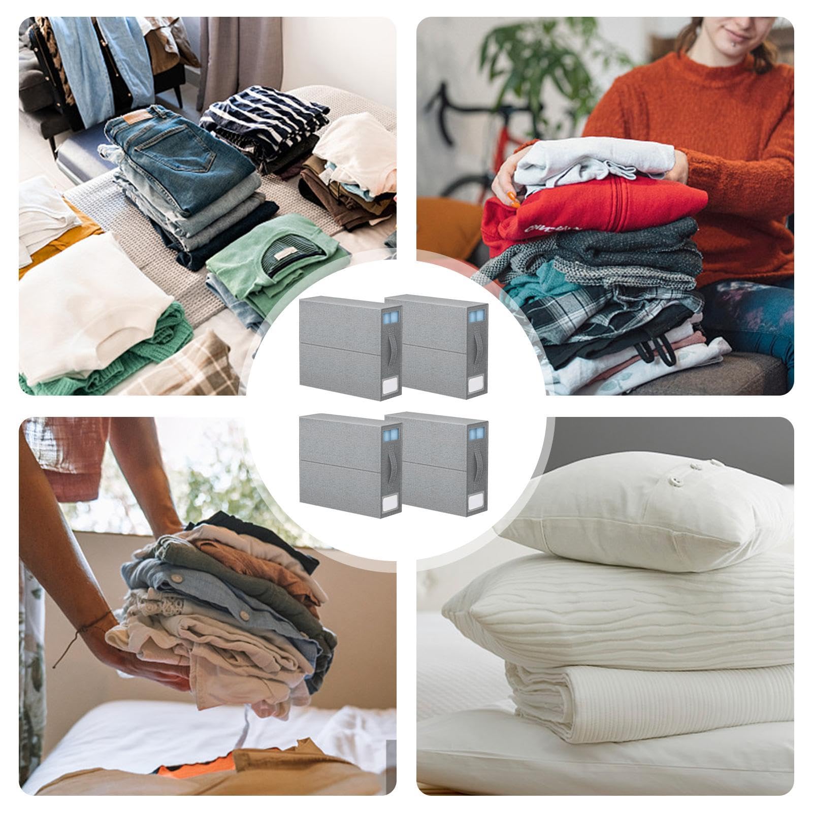 3/9 -Organizer – -Behälter – Aufbewahrungsbehälter für | , platzsparende Stoffbehälter unter dem Bett, für Bettbezüge, Kissenbezüge und , 38,35 x 11,18 x 32,77 cm