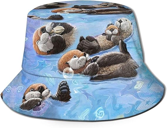 Amazon かわいい ラッコ 夢 キャップ バケットハット 帽子 の サン バイザー メンズ レディース かわいい おしゃれ 紫外線対策 日常用 旅行用 釣り 登山 旅行 海外 夏 漁夫帽 キャップ 通販