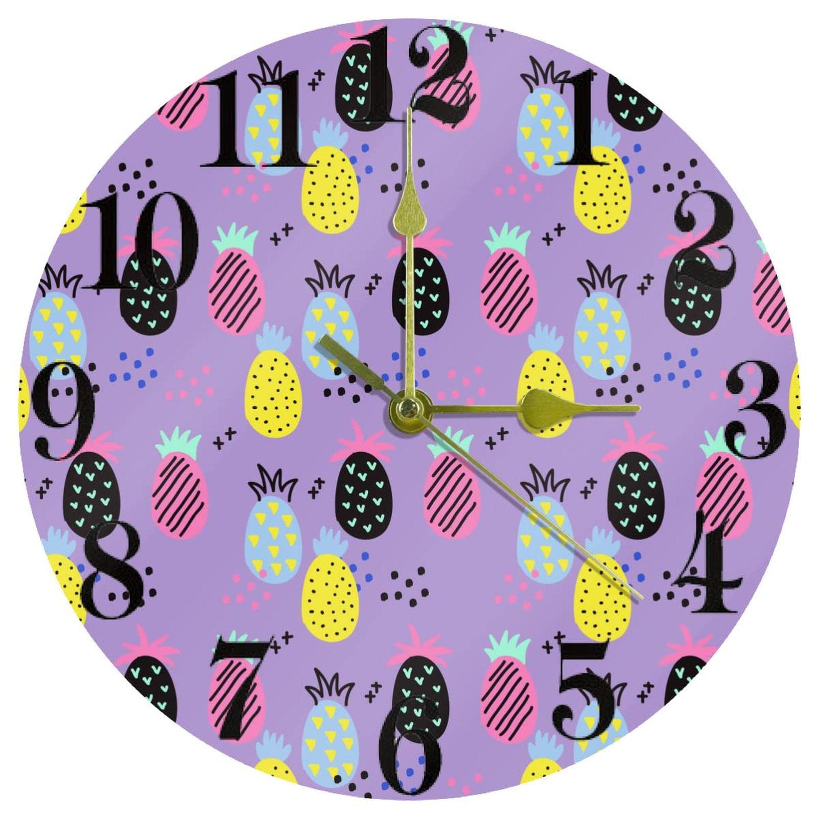 Horloge murale pour maison et école, une idée cadeau originale en violet