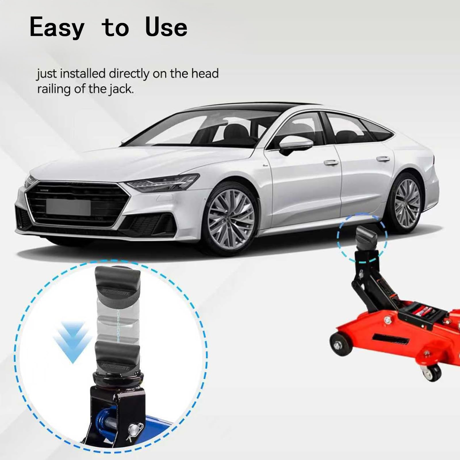 4Pzs Tamponi di Sollevamento in Gomma per Audi TT Coupe (8S) 2018-2023 | Blocco cric adattatore telaio supporto robusto solido manutenzione officina cambio ruota pneumatico accessorio veicolo