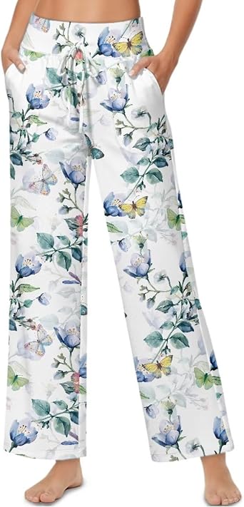 Wide Leg Pants for Women High Waist Palazzo Trousers with Pockets
