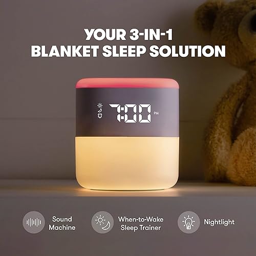 Miniatura 2 de Frida Baby - Máquina de sonido 3 en 1 + reloj de cuando se despierta + luz nocturna, calmante de ruido blanco, entrenador de sueño, reloj