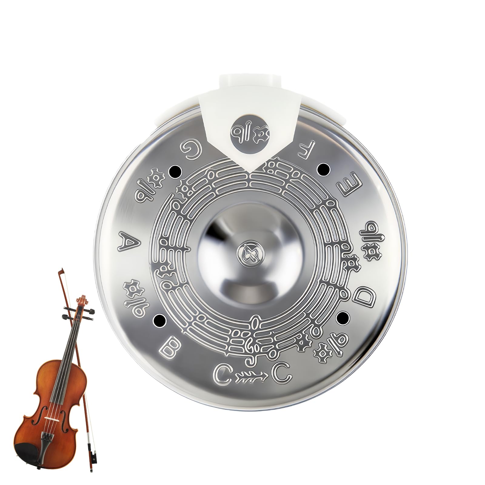 Photo 1 of 13 Tones Pitch Pipe C-C Tuner,Round Design,Rotating Mouthpiece,Easy Tuning for Musicians,Singers,Guitar Bass Violin Ukulele Chromatic Tuning.