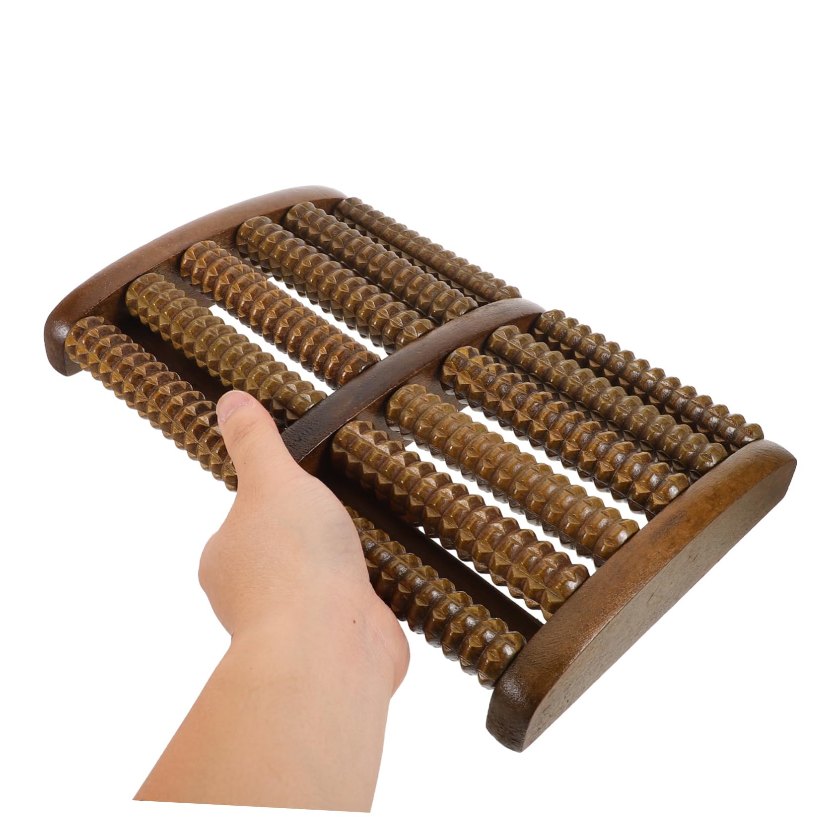 Rullo Massaggiante per Piedi in Legno Colore Coffee
