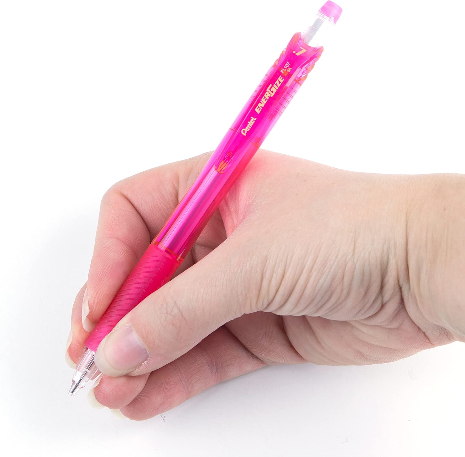 Pentel EnerGize-x Mechanical Pencil (0.7mm) Pink Barrel, Box of 12 (PL107P)