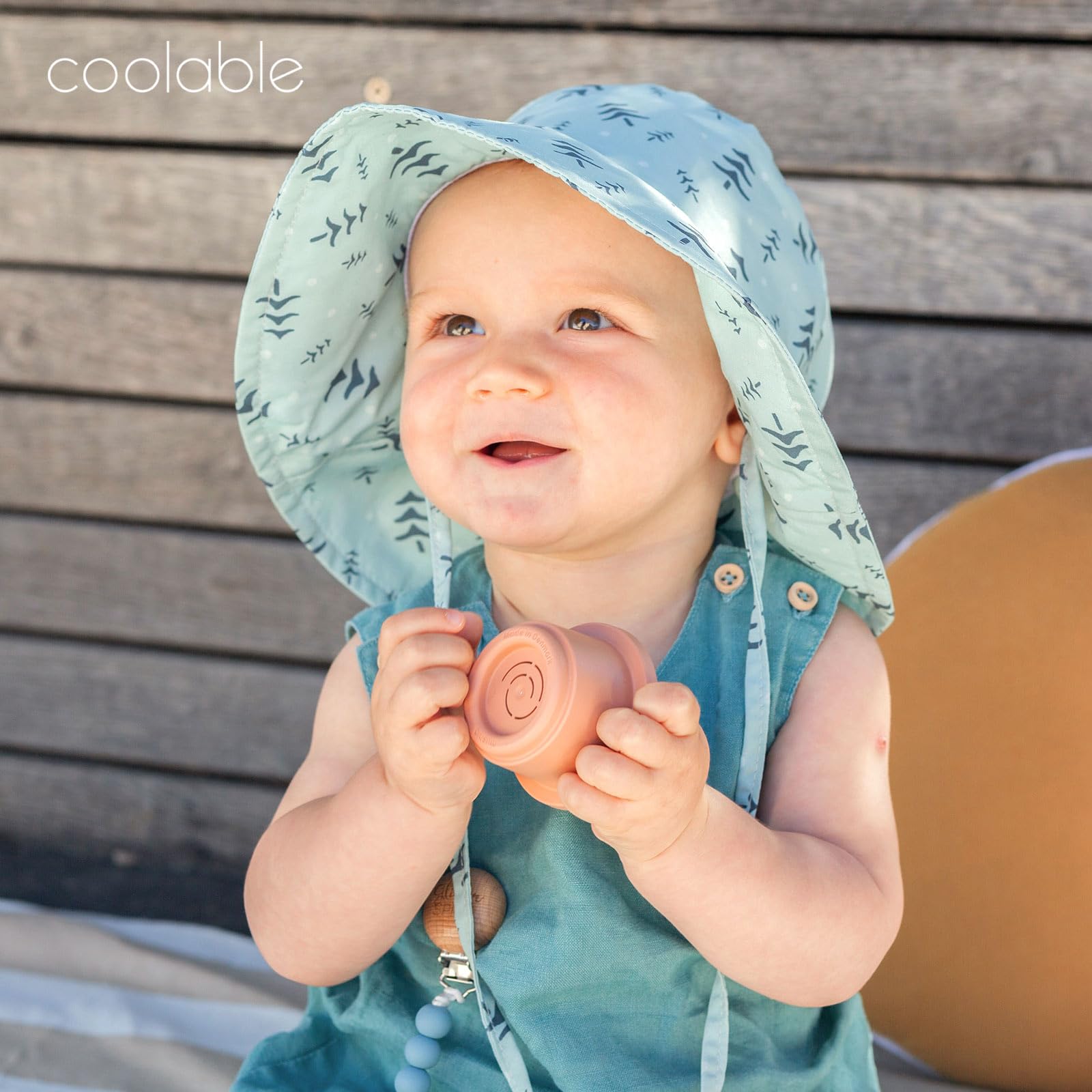 coolable Cappello da Sole per Bambini Pieghevole e Regolabile, Cappello a Secchiello Estivo con Ampio Bordo, Protezione UV UPF 50+ per Neonati e Bambini