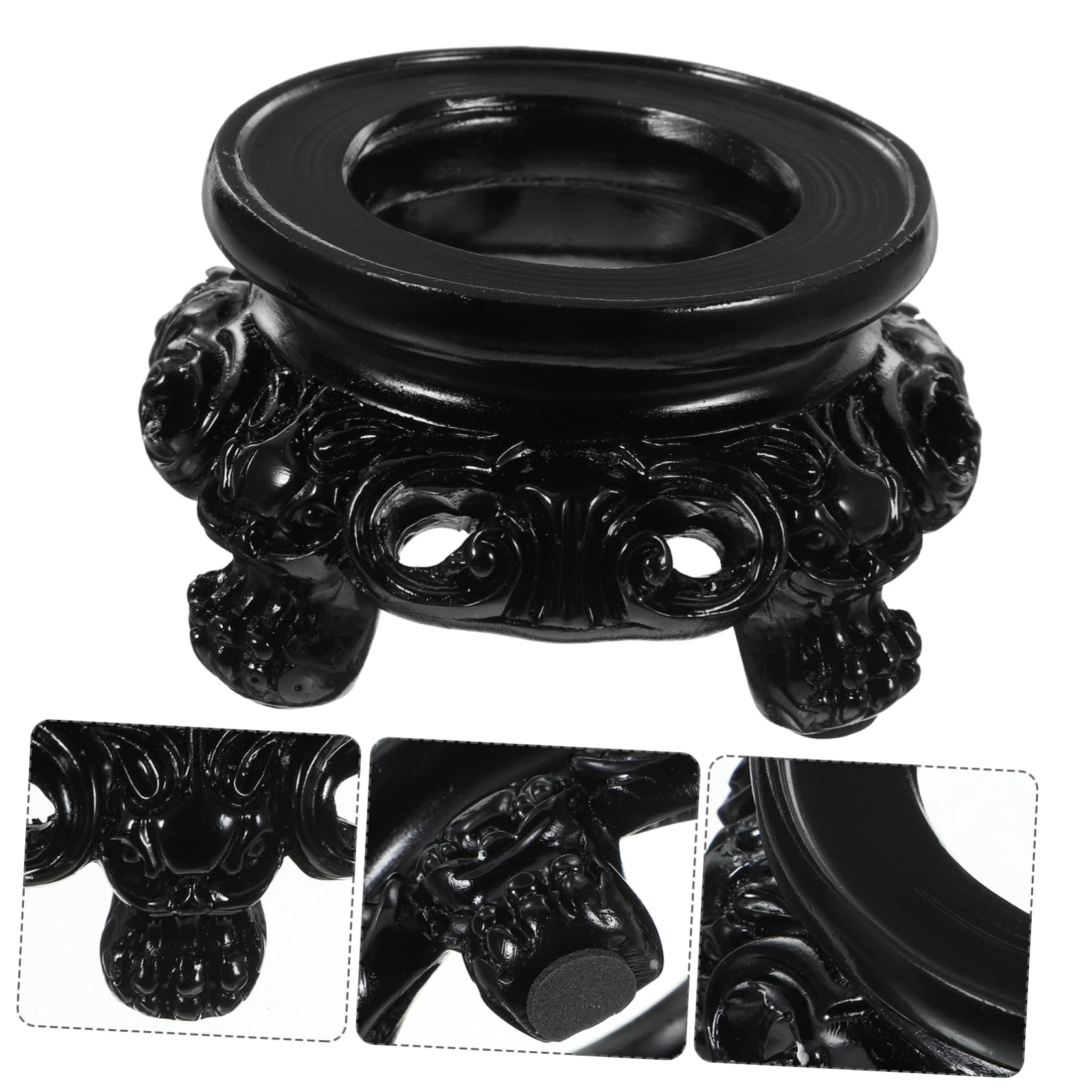 TOPBATHY Soporte De Exhibición De Bolas De Cristal Base De Resina Hueca Decoración De Escritorio y Hogar Para Sala De Estar Jardín y Dormitorio