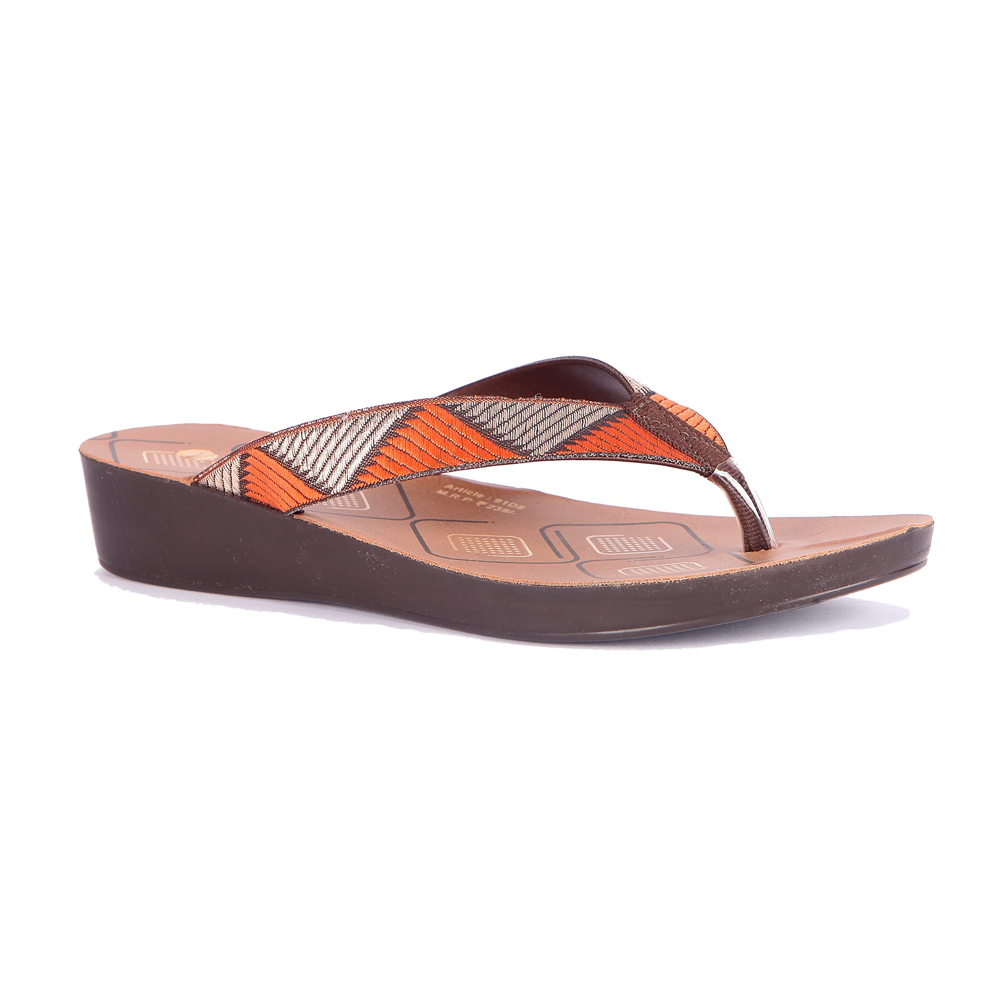 inblu Stylish Fashion Sandal/Slipper for Women | Comfortable | Lightweight | Anti Skid | Casual Office Footwear 91D8 (Tan, Size- 2 UK) (B0B84T1KDQ) Amazon Price History, Amazon Price Tracker