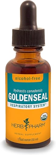 Herb Pharm Extracto líquido de sello dorado orgánico certificado para apoyo del sistema respiratorio, glicerita sin alcohol, 1 onza