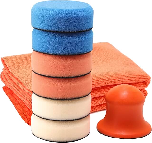 Polierschwamm, SPTA Schwammset, handgemachtes Schwammset, Polierschwämme，Polierpads, einschließlich DREI Härte-Schwämme un...