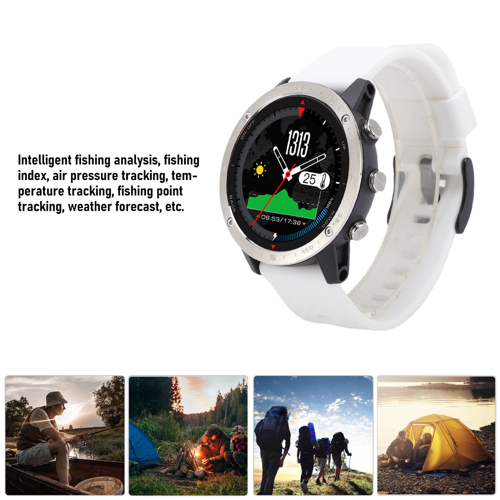 Drfeify Reloj de Buceo con Sensor de Profundidad | Clasificación de Agua de 50 M para Natación, Carcasa de Aleación de Ti, Notificaciones Inteligentes, Batería de Larga