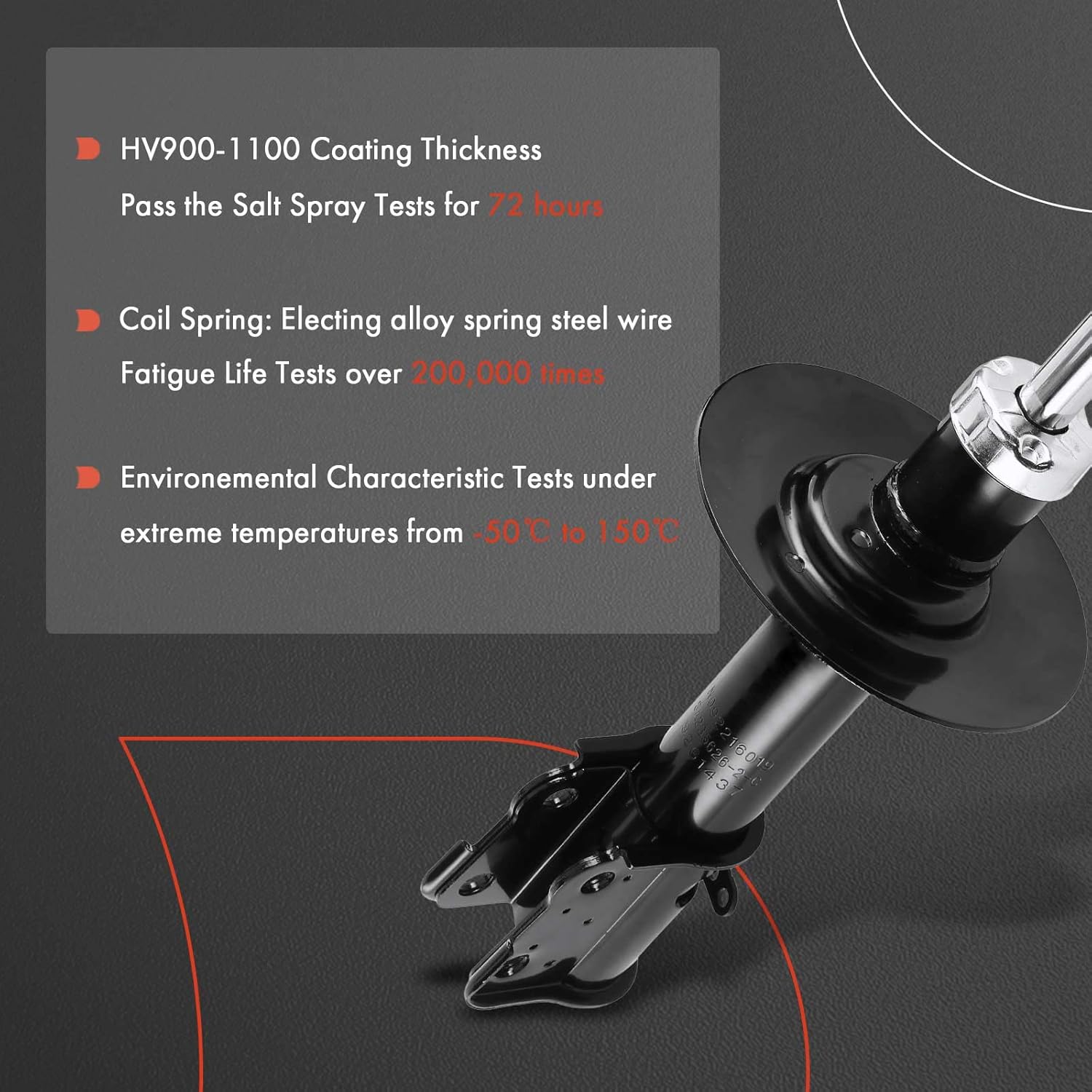 A-Premium Front Shock Absorber Compatible with Chrysler PT Cruiser 2001-2010, Replace 235626