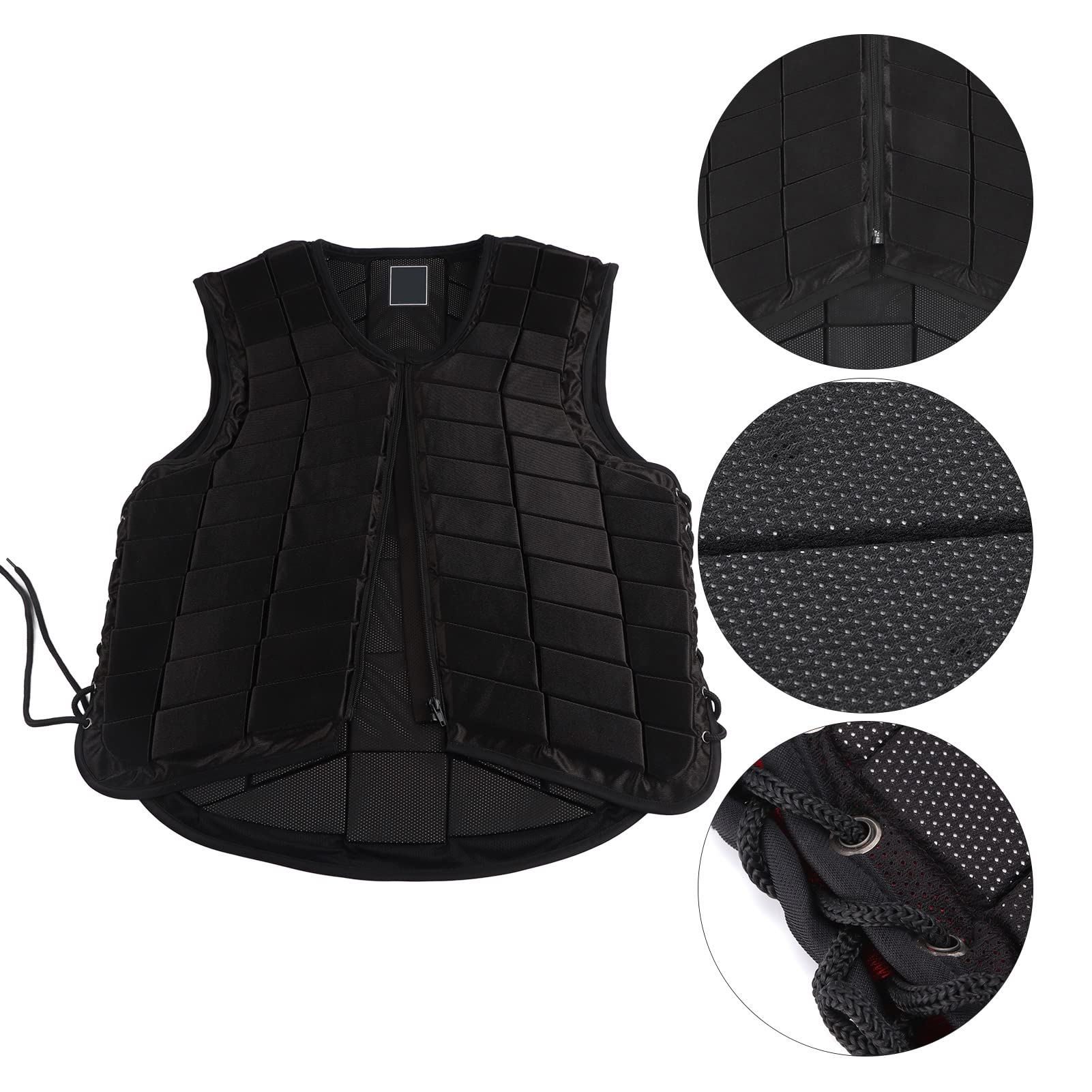 Naroote Gilet Protettivo da Equitazione per Adulti alla Moda Comodo Conveniente per la Protezione Equestre Nylon per Adulti (XL)
