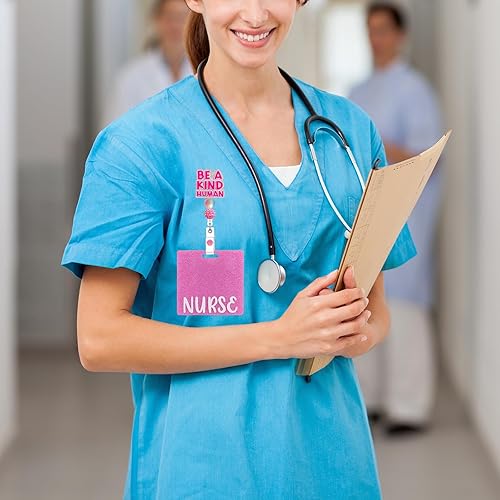 Miniatura 5 de Carrete de insignia para enfermera, lindo soporte retráctil con clip de identificación para enfermera, accesorios para el trabajo, divertidos