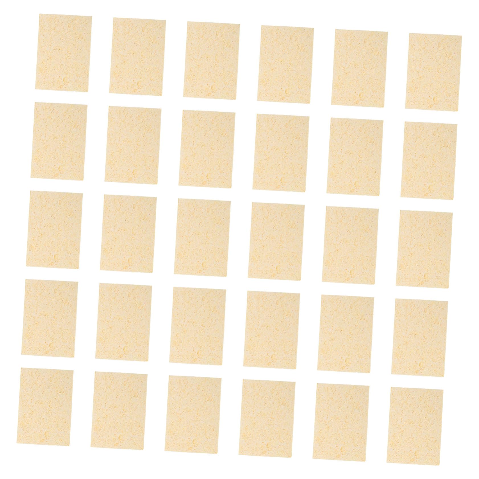 Balacoo Welding Clean Pads 30pcs Rectangle Soldering Iron Cleaning Sponges Solder Sponge for High-temperature Resistance
