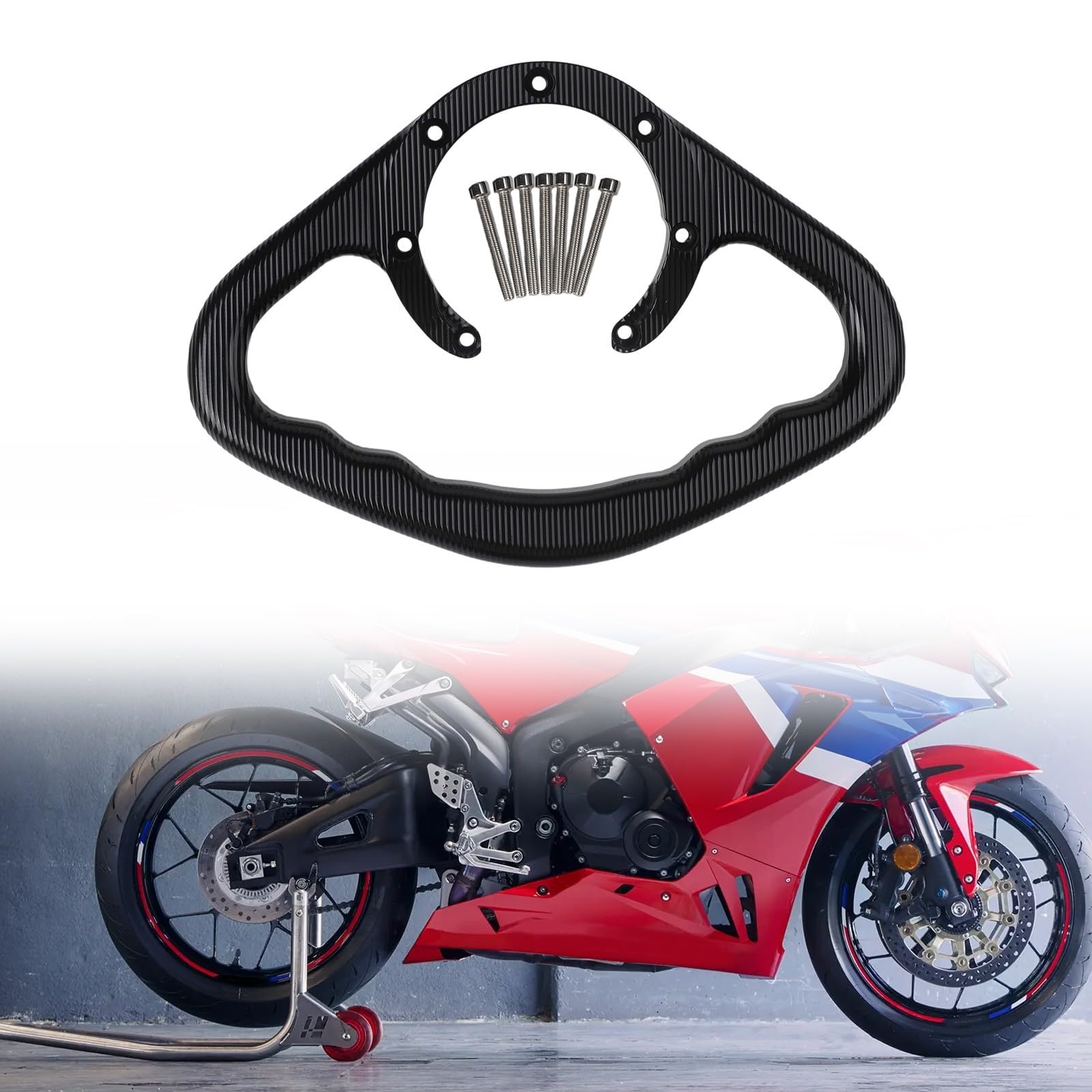 Poignée d'appui passager de moto pour Honda CBR1000RR CBR929RR VTR1000, poignée de réservoir de carburant en aluminium CNC, barre de sécurité, accoudoir de siège arrière, accessoires de maintien (noir