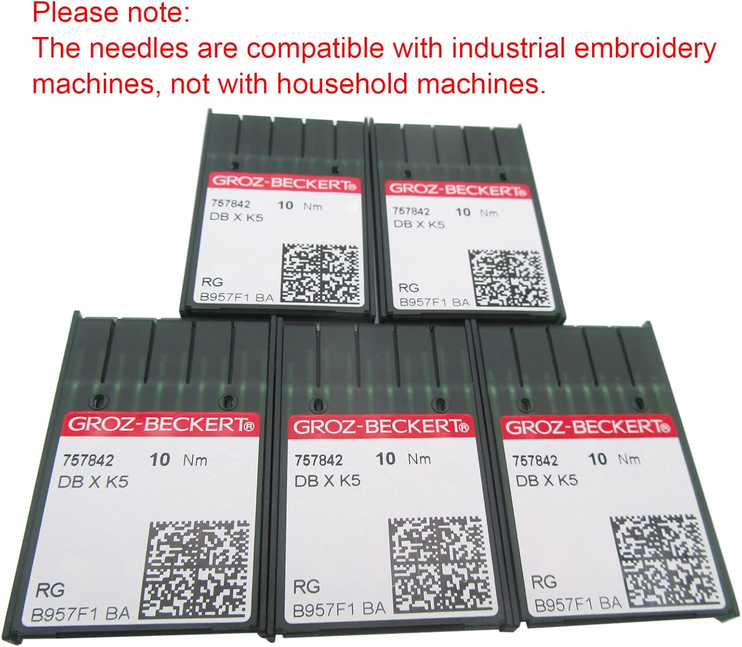 50PCS Groz Beckert DBXK5 Industrial Embroidery Machine Needles in CKPSMS Clear Plastic Box Compatible with/Replacement for Tajima Brand Barudan Brand SWF Brand (110/18)