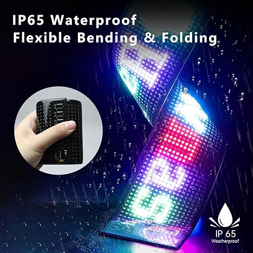 Miniatura 5 de Letrero LED para automóvil, WEBUPAR Uber Light Signs para automóvil con control de aplicación, texto de desplazamiento, animaciones, modo de música