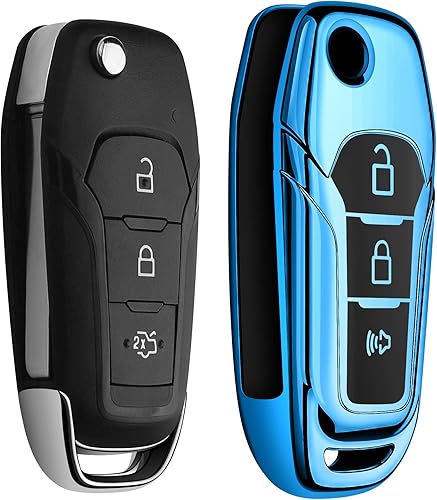 Miniatura 4 de Sindeda para Ford Funda para Llavero con Llavero de Protección Completa Suave Funda para Llavero Compatible con Ford F150 F250 F350 F450 F550