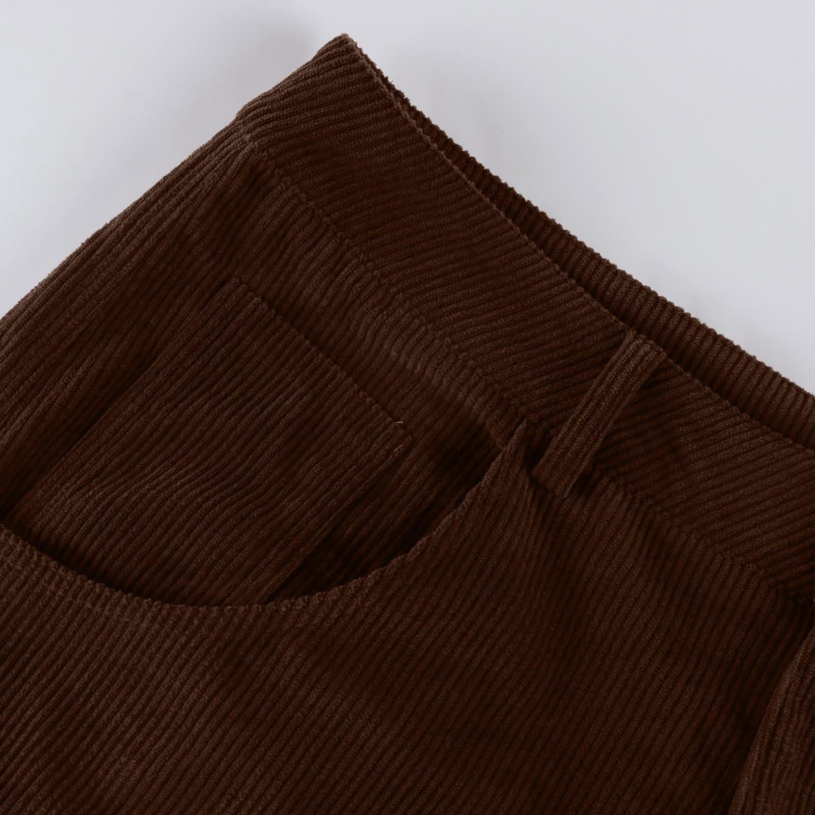 JIABAOZ Pantaloni Larghi in Velluto a Coste da Donna, Pantaloni a Botte in Velluto a Coste a Vita Media, Velluto retrò Dritti Pants, Pantaloni a Velluto a Coste Elastiche