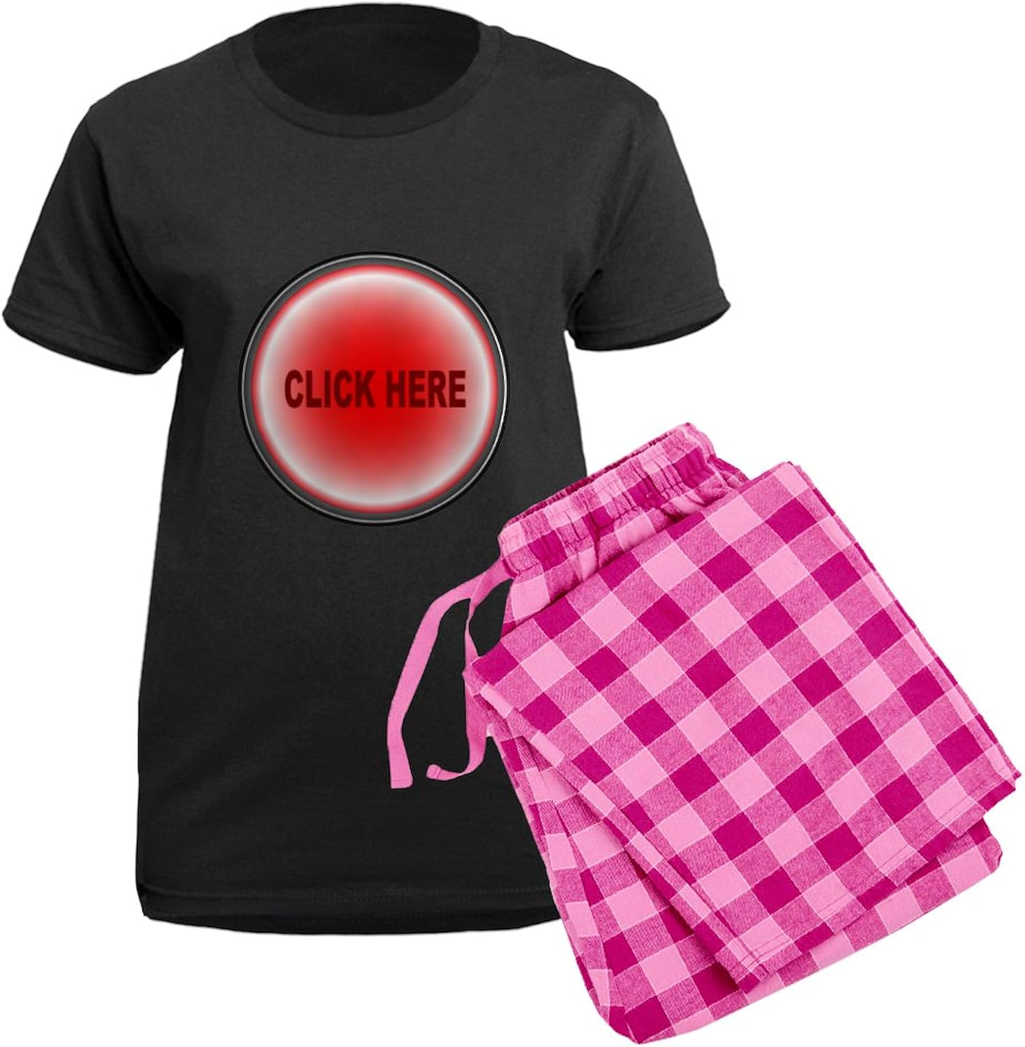 CafePress Click Here Pajamas Womens Novelty PJ Sleepwear