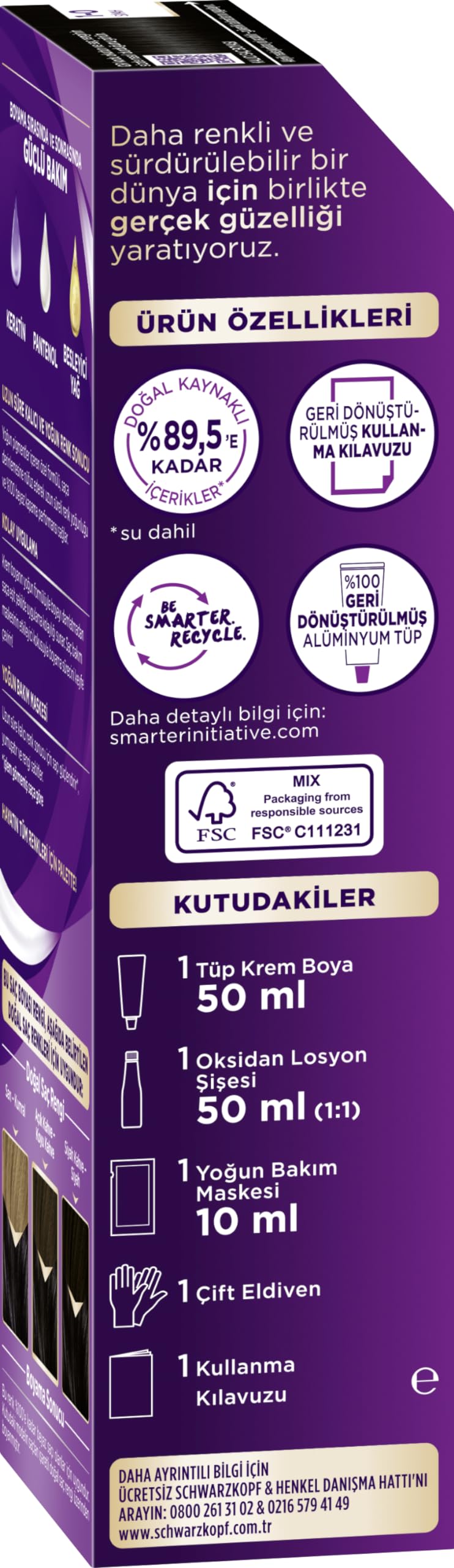 Palette Yoğun Saç Boyası 1.0 Siyah