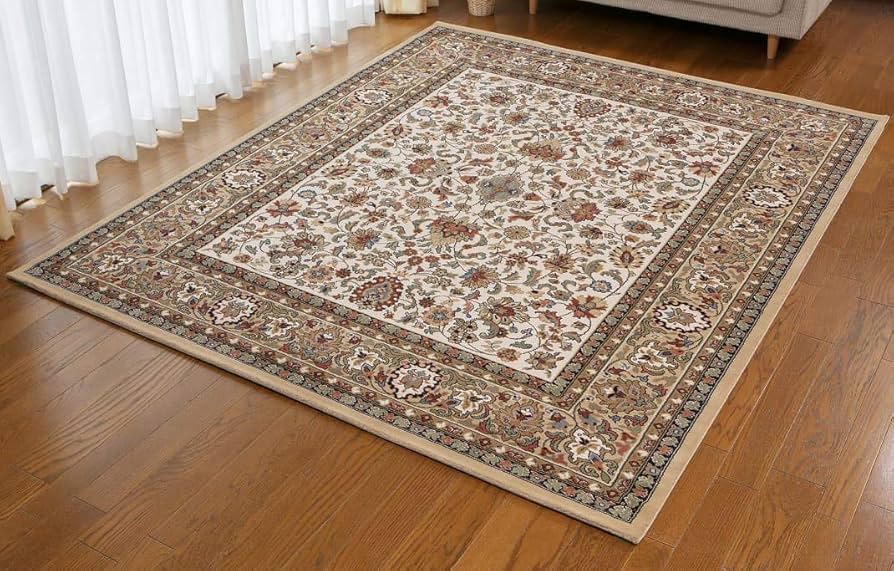 Amazon | 防炎 ベルギー製 ウィルトンラグ kashmar-350350(D) 約