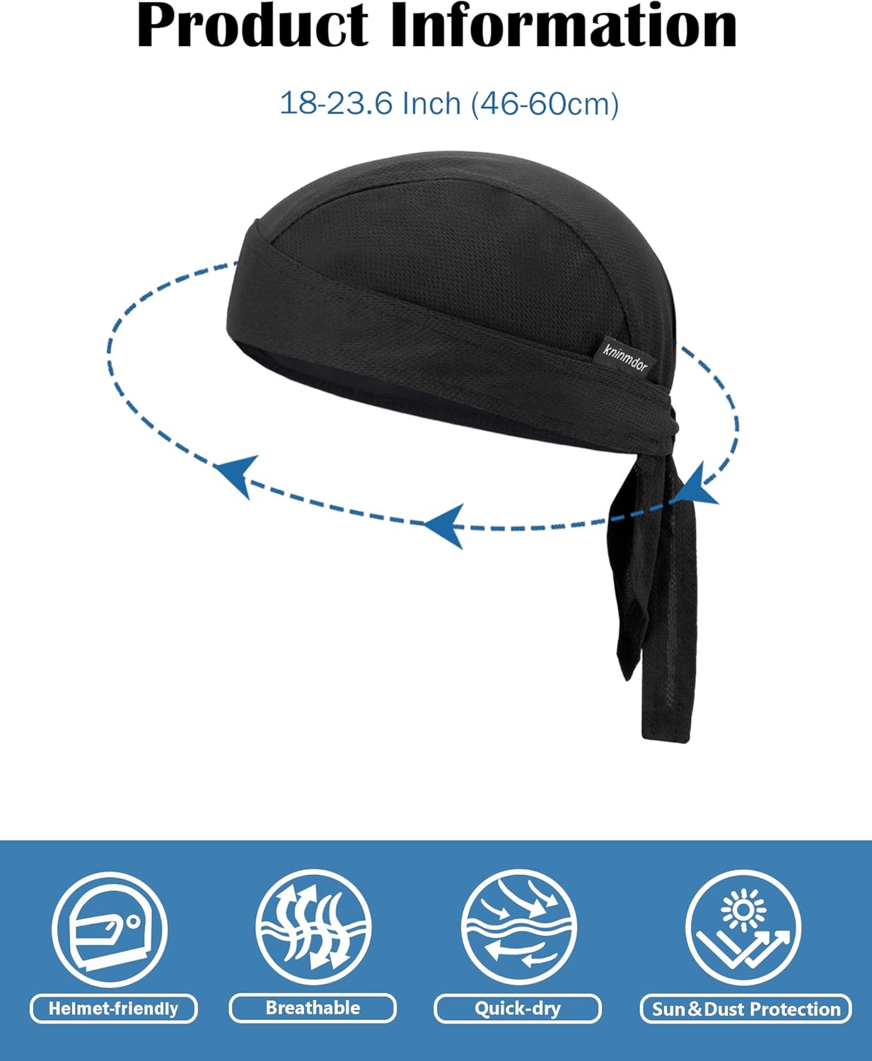 Do Rags Cycling Caps Helmet Liner Doo Rag Motorcycle Bandana Hat Sweat Liner Skull Caps Dew Rags for Men and Women - Image 3