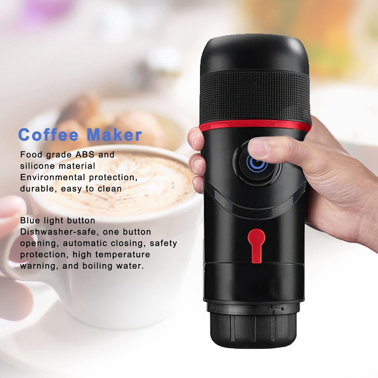 Portable Coffee Maker Home Car Dual Use Self Heating Coffee Maker for Outdoor Travel USB/Cigarette Lighter