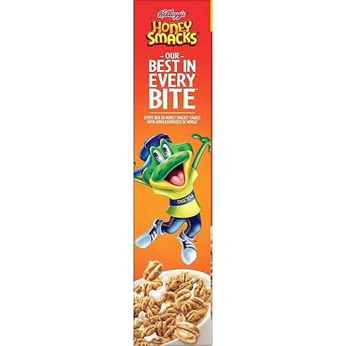 Miniatura 9 de Kellogg's Honey Smacks - Cereal para desayuno, hecho con grano entero, aperitivos para niños, tamaño grande, original, caja de 15.3 onzas (1 caja)