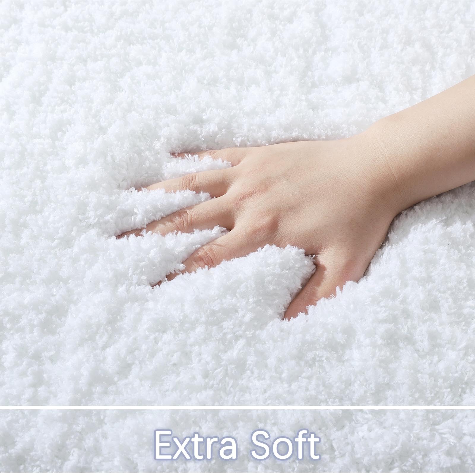 LOCHAS Alfombra de baño de 24 x 48 pulgadas, alfombra de baño de microfibra suave y gruesa y absorbente para baño, lavable a máquina, alfombra de baño antideslizante de felpa lanuda para bañera, suelo