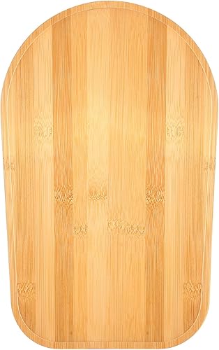 Miniatura 6 de Fengligoo Alfombrilla deslizante de bambú compatible con batidora de pie de 4.5 a 5 cuartos de galón, bandeja móvil de encimera de cocina, tapete